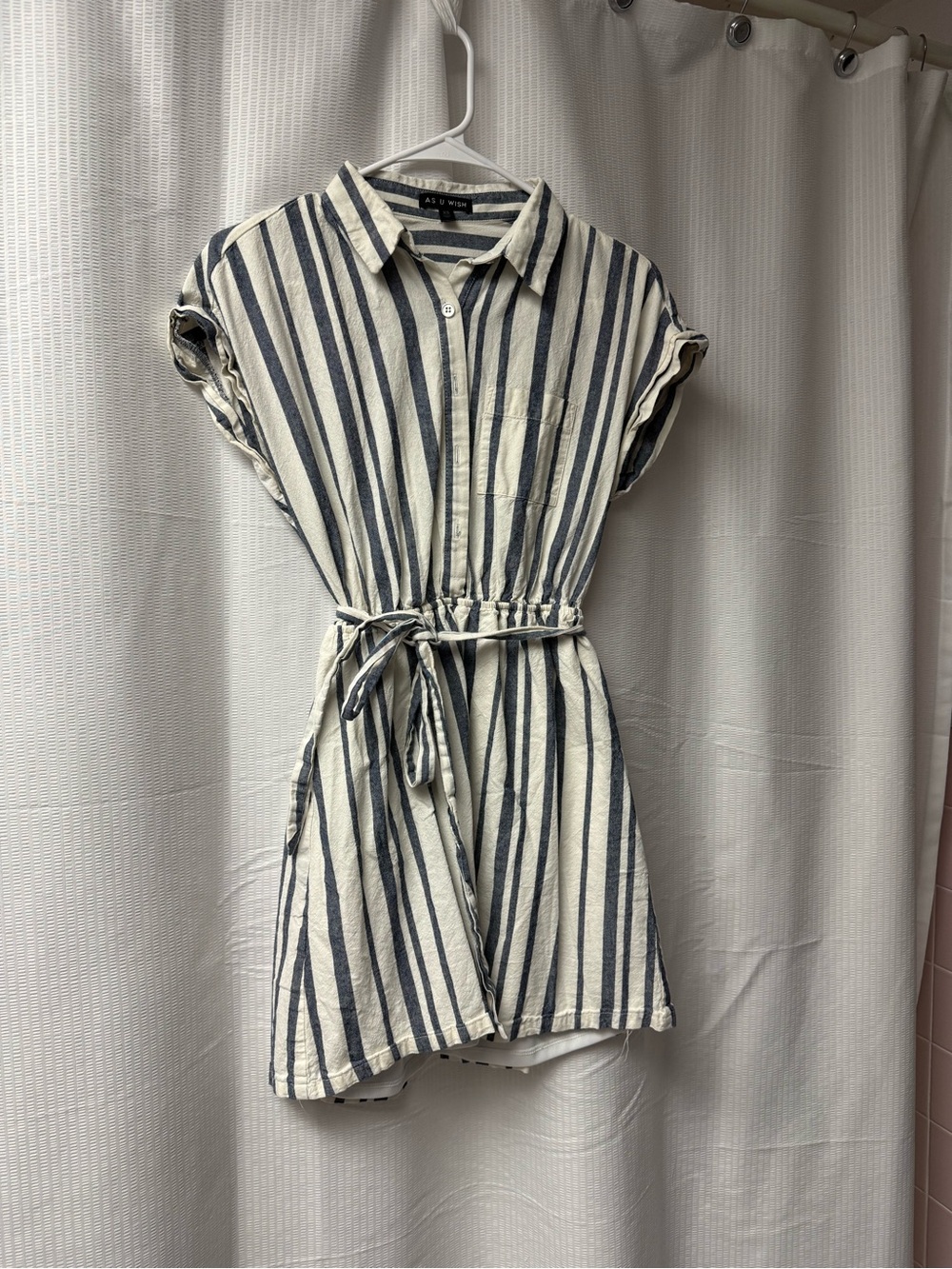 Button Up Striped Dress